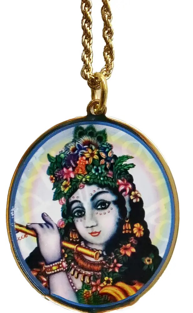 Lord Nrsimhadeva Pendant - New Cloisonne Style