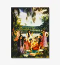 Nimai [Lord Caitanya] Steals the Young Girls Offerings to the Demigods