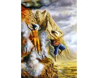 Krishna and Balarama Leap From Mount Pravarsana