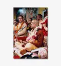 Prabhupada Chanting on Initiates Beads at Initiation at New Dwarka - Los Angeles Temple