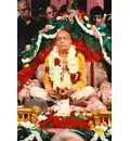 Prabhupada Leading Kirtan Playing Kartals on Red Vyasasana