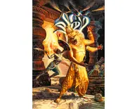 Lord Nrsimhadeva Battles the King of the Demons