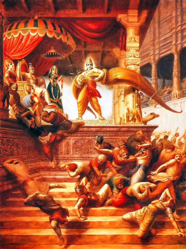 Lord Ramacandra Breaks the Bow of Shiva