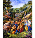 The Cowherd Men and Boys at the Foot of Govardhana Hill