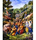 The Cowherd Men and Boys at the Foot of Govardhana Hill