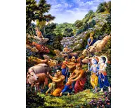 The Cowherd Men and Boys at the Foot of Govardhana Hill