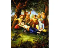 Krishna and the Cowherd Boys Honor Balarama