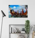 Krishna and the Gopis Enjoy Pastimes in a Boat