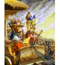 Krishna and Arjuna Blow Their Conchshells