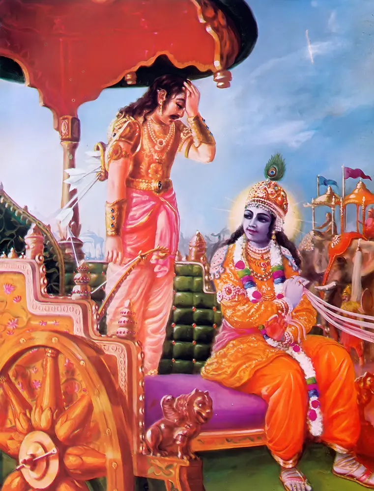 Arjuna, On Seeing His Friends and Relatives on the Battlefield of Kurukshetra, Became Overwhelmed with Compassion