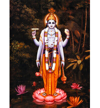 Lord Vishnu (Supersoul) Standing on a Lotus