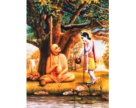 Madhavendra Puri Meets Krishna as a Cowherd Boy in Vrindavan