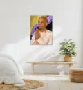 Prabhupada Sit on Vyasasana Praying with Hands