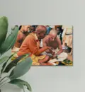 Srila Prabhupada Teaching Gayatri Mantra to Disciple