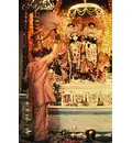 Srila Prabhupada Offers Aroti to Krishna Balaram