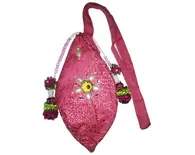 Deluxe Bead Bag - Decorated Both Sides with Pearls, Gems and Flowers