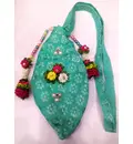 Deluxe Bead Bag - Decorated Both Sides with Pearls, Gems and Flowers