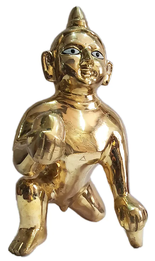 Laddu Gopal Brass Deity 6\"