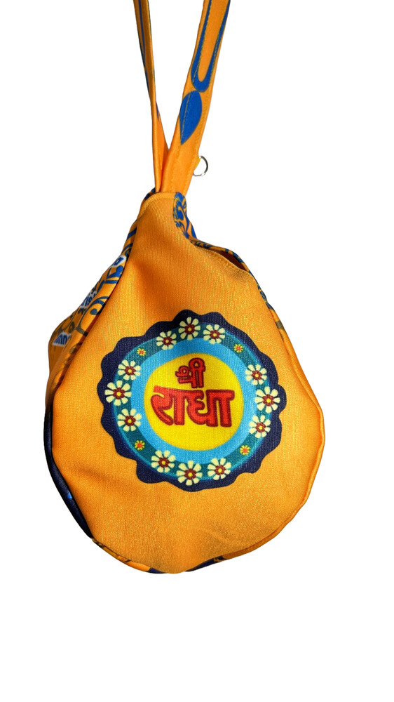 Krishna and Balaram - Digitally Printed Bead-Bag [3 sides and strap] Standard Size