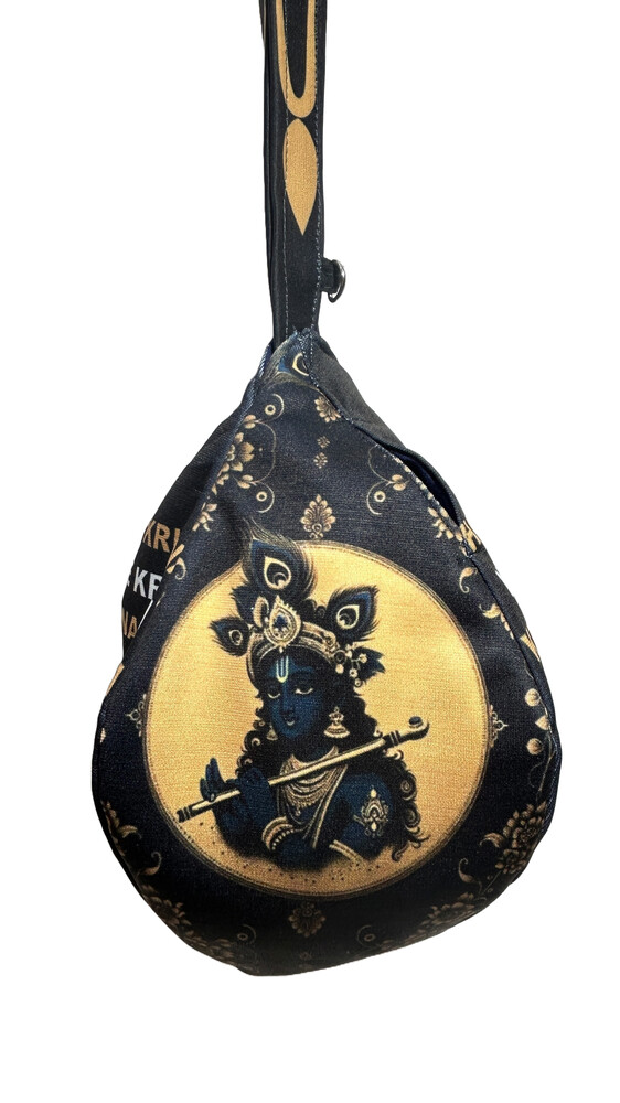 Krishna and Balaram - Digitally Printed Bead-Bag [3 sides and strap] Standard Size