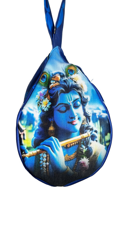 Krishna and Balaram - Digitally Printed Bead-Bag [3 sides and strap] Standard Size