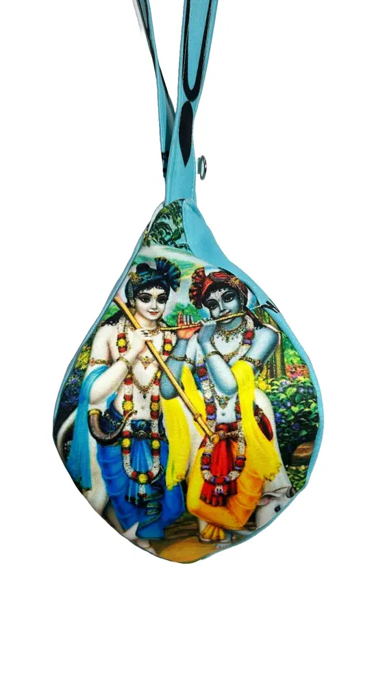 Gaura-Nitai - Digitally Printed Bead-Bag [3 sides and strap] Standard Size