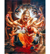 Lord Nrsimhadeva Kills the Demon Hiranyakasipu