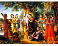 Radha and Krishna and the Eight Chief Gopis