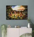 Rasa Dance Painting -- Krishna Dances with Gopis at Midnight