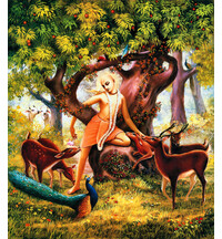 Lord Caitanya is Welcomed by the Animals of Vrindavan