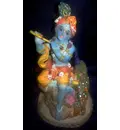 Krishna With Peacock  Polyresin Figure (5\" high)