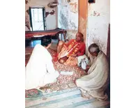 Srila Prabhupada at Radha Damodara Vrindaban, In room