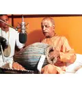 Srila Prabhupada at New Dvaraka, Playing Mrdanga at Studio