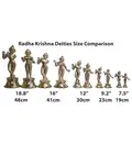 Radha Krishna Deities (Brass 7.5\")