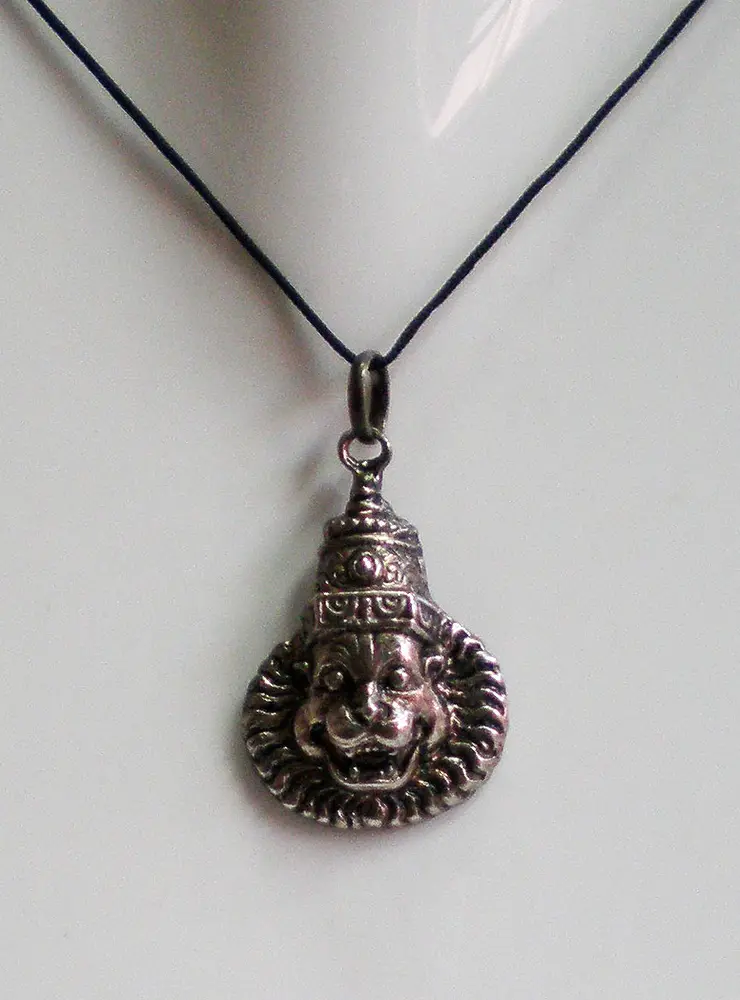 Nrsimhadeva Necklace with Black Thread (small size)