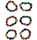 Bracelet -- Multicolor Beads -- Pack of 6