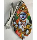 Krishna the Butter Thief Digitally Printed Bead Bag with Embroidery