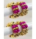 Deity Bracelets -- Golden and Colorful Pearls_D120