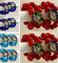 Deity Bracelets -- Colored Pearls and Multicolored Diamonds_D130