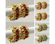 Deity Bracelets -- Golden Pearls and Colourful Diamonds_D250