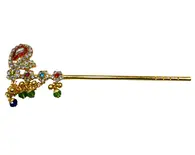 Deluxe Flute for Laddu Gopal - Carry and Flower Design