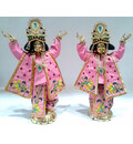 Gaura Nitai Deity Clothes -- Deluxe Floral Pattern