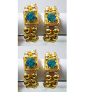 Deity Bracelets -- Gold with Colored Diamond