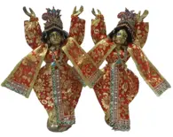 Gaura Nitai Deity Clothes -- Silk Printed Dress