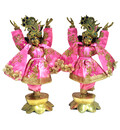 Gaura Nitai Deity Clothes -- Golden Flower Embroidery