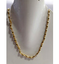 Gold Plated Silver Tulsi Necklace - Large Beads