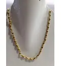 Gold Plated Silver Tulsi Necklace - Large Beads