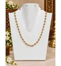 Gold Plated Silver Tulsi Necklace - Small Beads