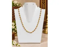 Gold Plated Silver Tulsi Necklace - Small Beads
