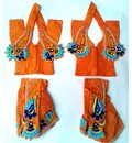 Gaura Nitai Deity Clothes -- Deluxe Flower With Kerry Design